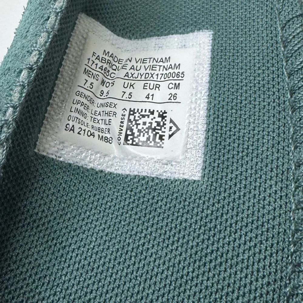 Converse All Star Chuck Taylor High Top women’s size 9.5 men 7.5 green suede - Picture 11 of 11